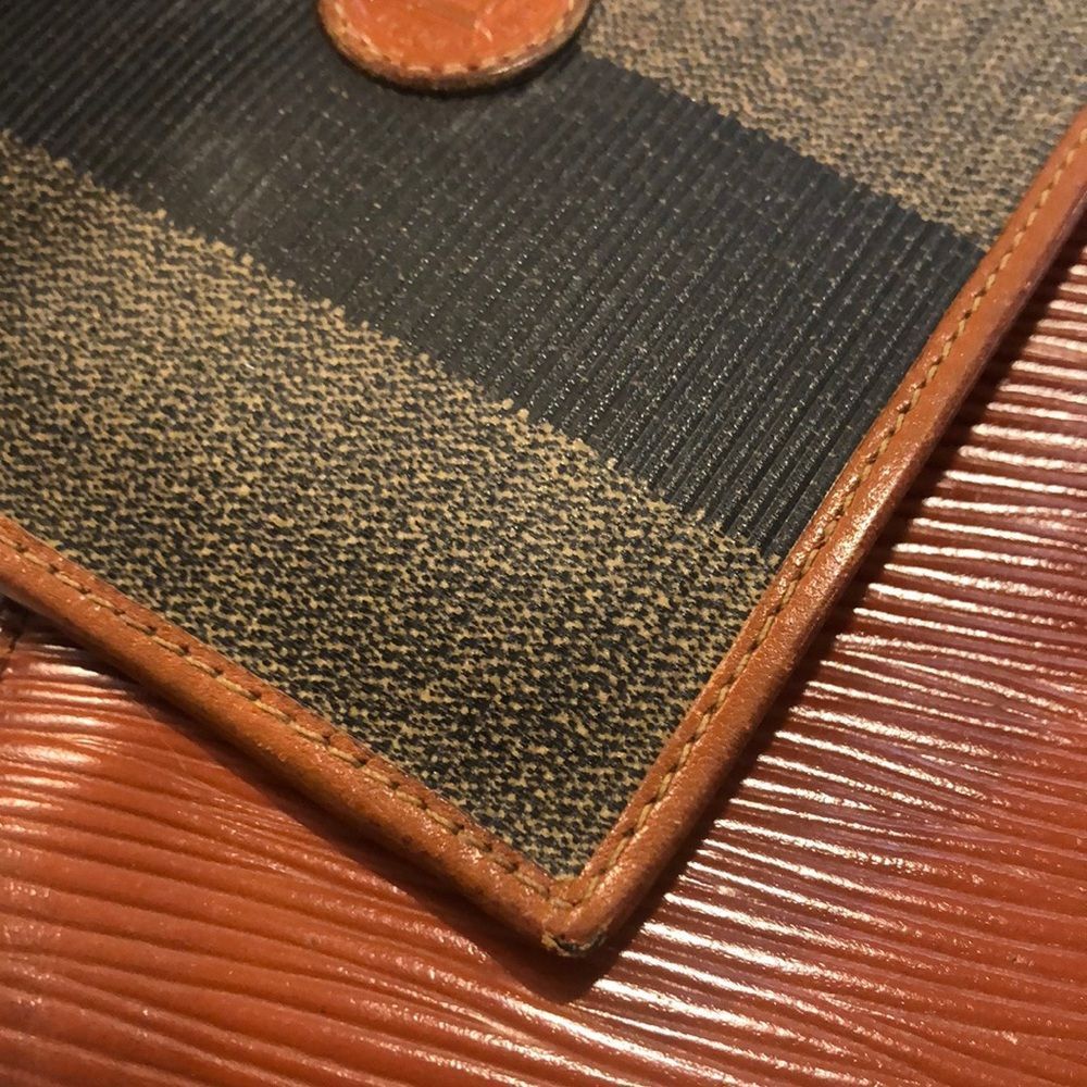 FENDI Pequin Pecan Striped Pattern Bifold Wallet NEW IN BOX - Picture 16 of 17